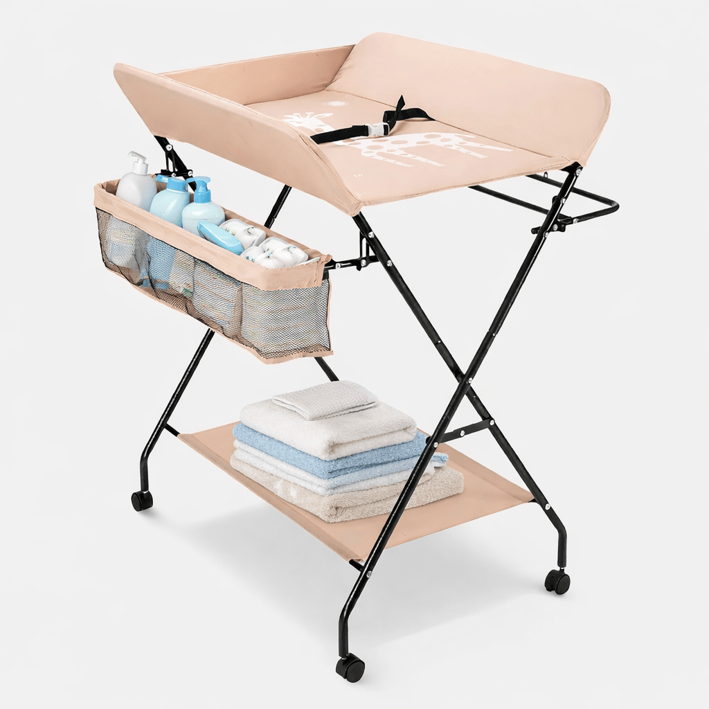 Table à langer pliable rose Rose