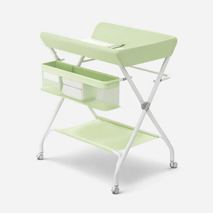 Table à langer réglable et mobile Vert