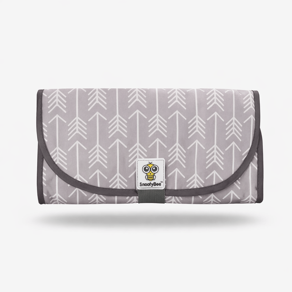 Tapis à langer portable 3 en 1 Gris clair